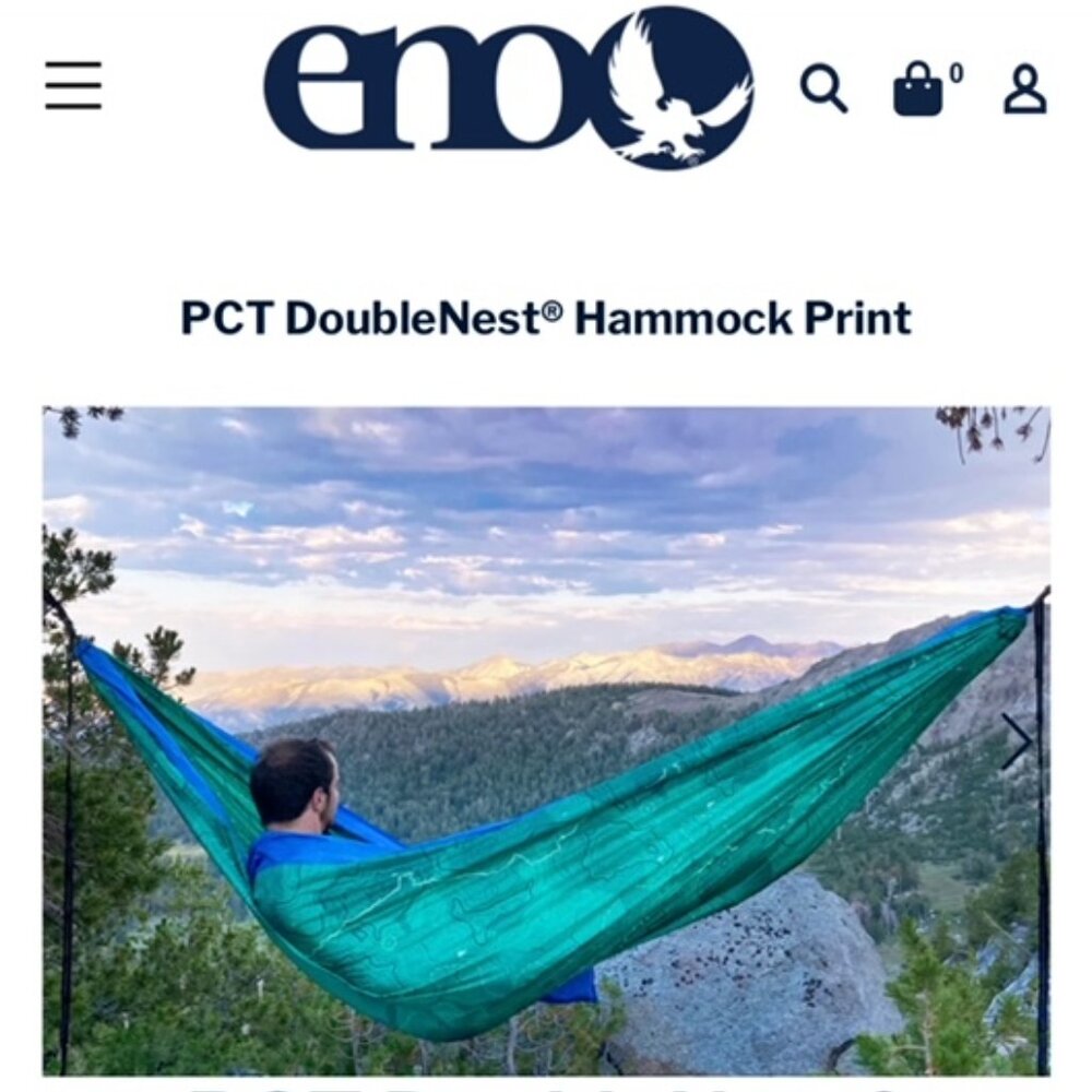 NEW ENO PCT DOUBLE NEST HAMMOCK WITH SUSPENSION SYSTEM INCLUDED